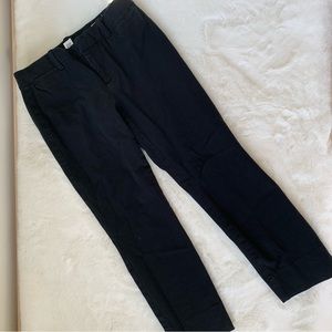 GAP Straight Leg Mid Rise Black Dress Pants Size 2 Ankle Length Slim